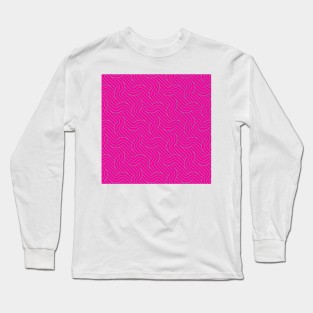 Bold pink and green pattern Long Sleeve T-Shirt